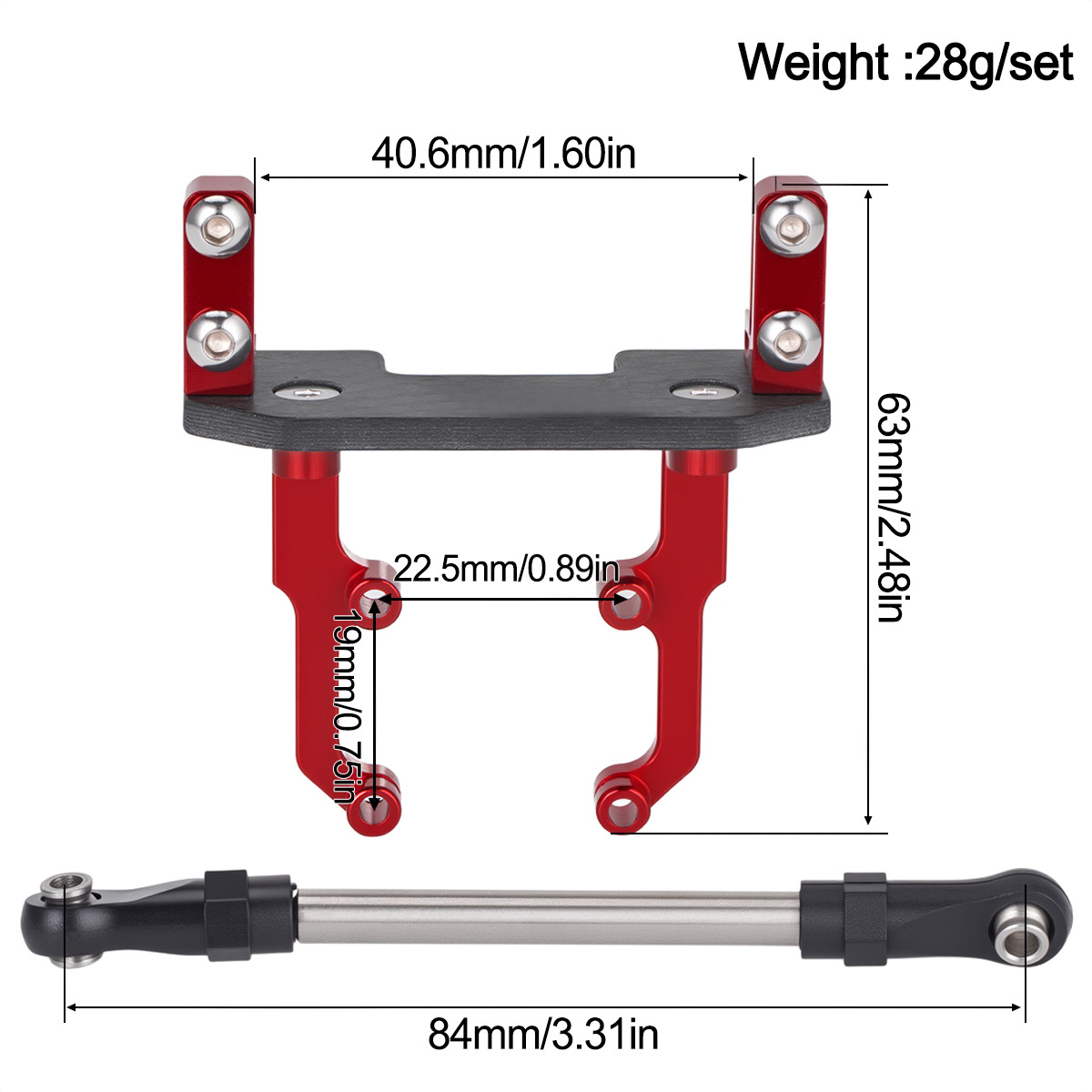 Aluminum Alloy Servo Mount Bas - Rc Hobby Factory ulasan dan harga